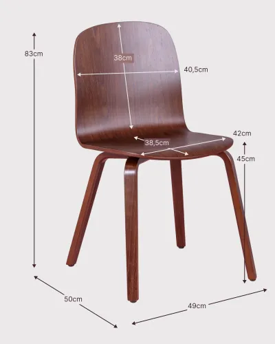 Nordic Hut Chair in Walnut Wood | Free Shipping | Nest Dream