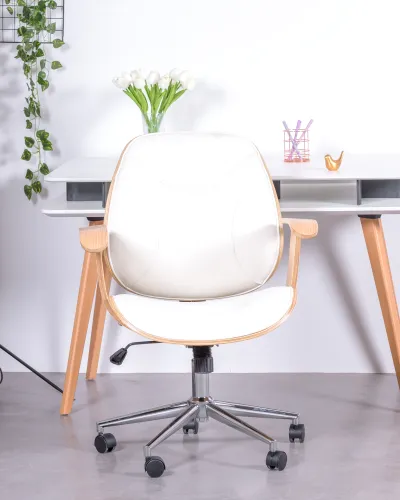 Cambridge Office Chair in Maple Leatherette | Nest Dream