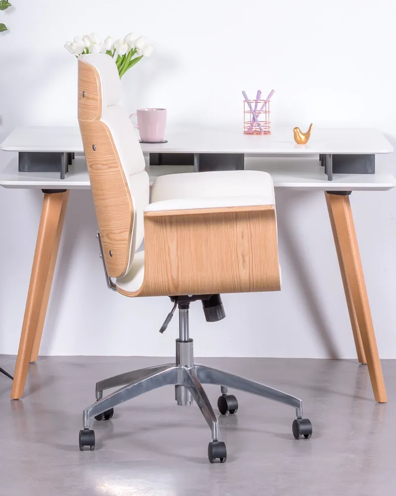 Office chair for executives in light maple | Free Shipping