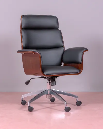 Office chair for executives in dark wood | Free shipping