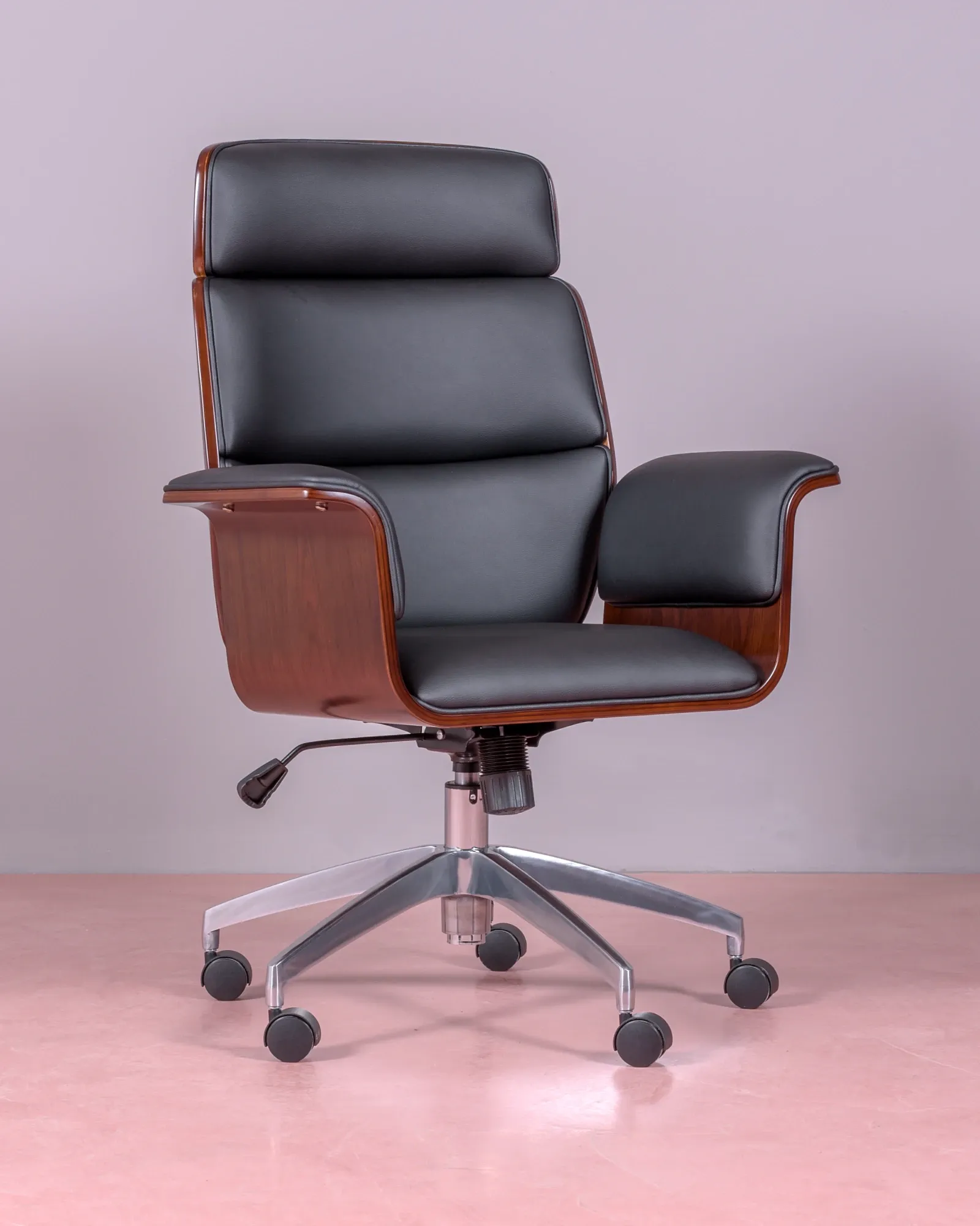 Office chair for executives in dark wood | Free shipping