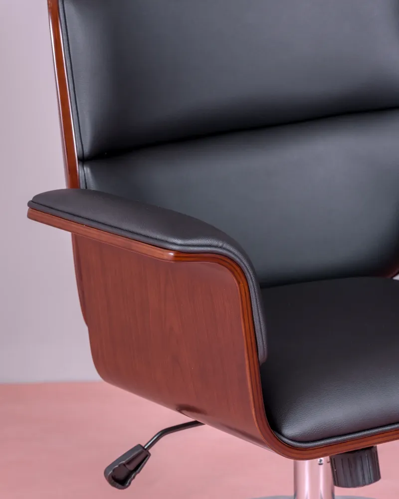 Office chair for executives in dark wood | Free shipping