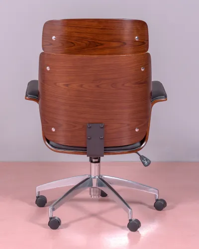 Office chair for executives in dark wood | Free shipping