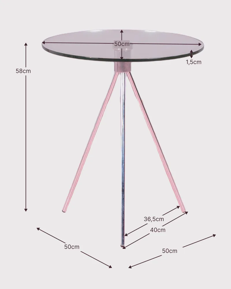 Mesa auxiliar de diseño en cristal templado | Nest Dream