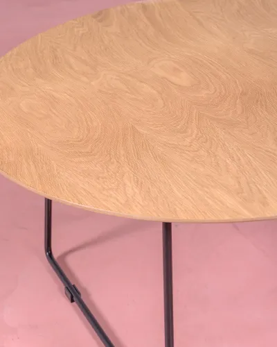 Table basse ronde Modin en bois de chêne | Nest Dream