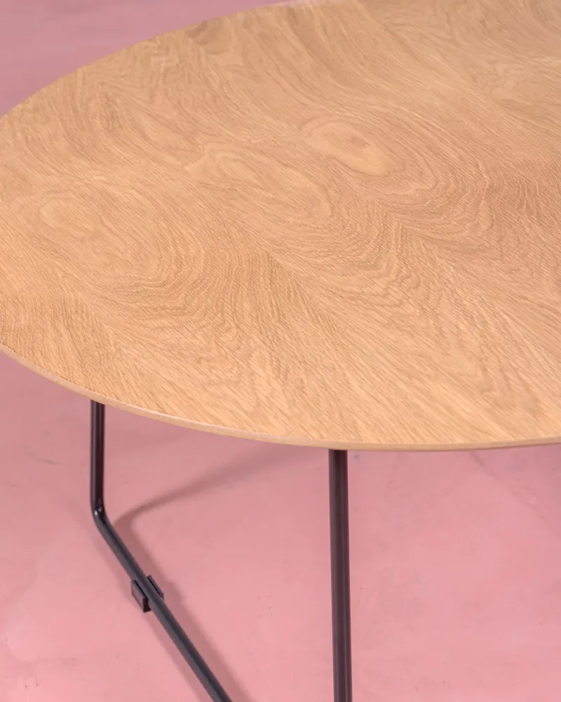 Table basse ronde Modin en bois de chêne | Nest Dream