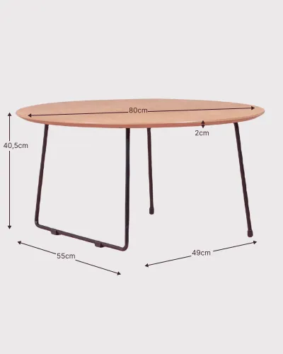 Table basse ronde Modin en bois de chêne | Nest Dream