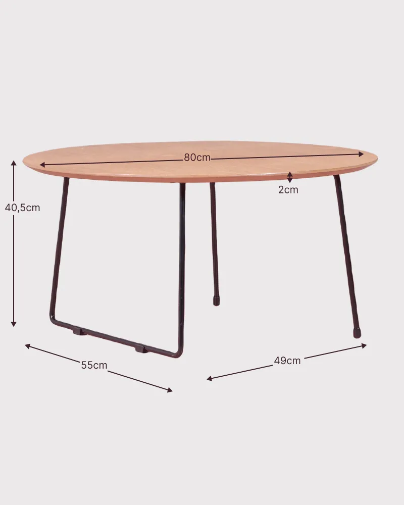 Mesa de Centro Redonda Modin en Madera de Roble | Nest Dream