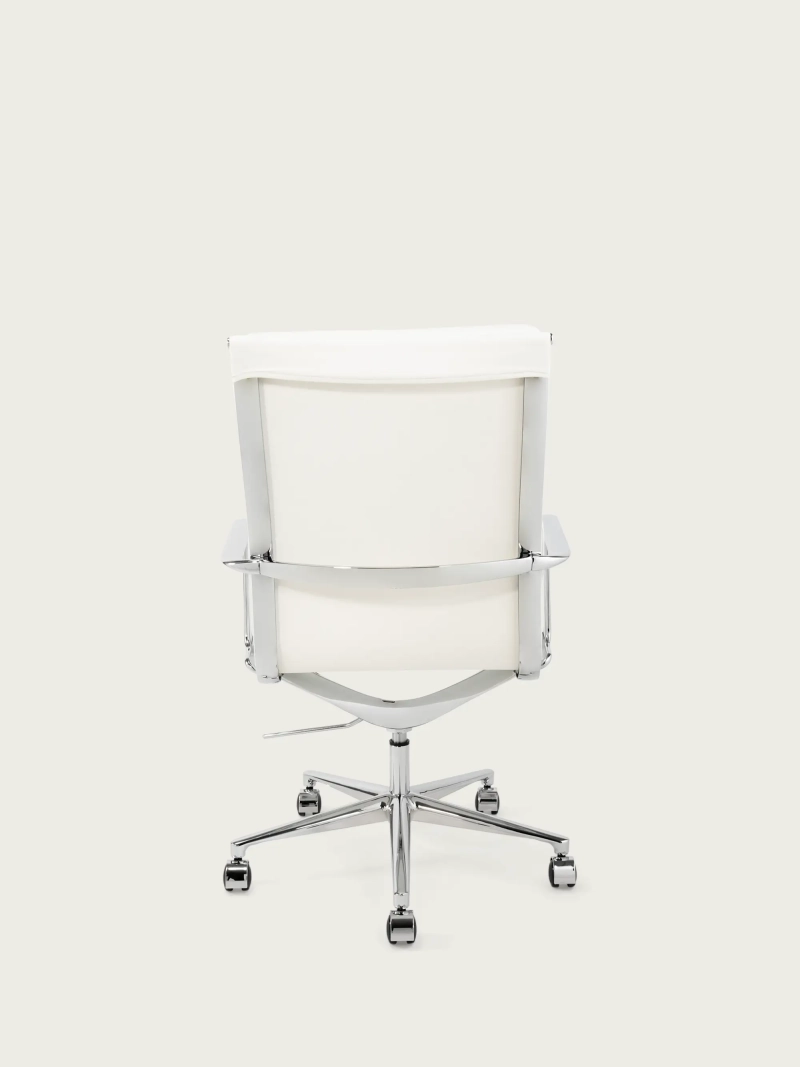 Siège de bureau Alu S à haut dossier en éco-cuir et roulettes : : Siège de bureau Alu S Nest Dream