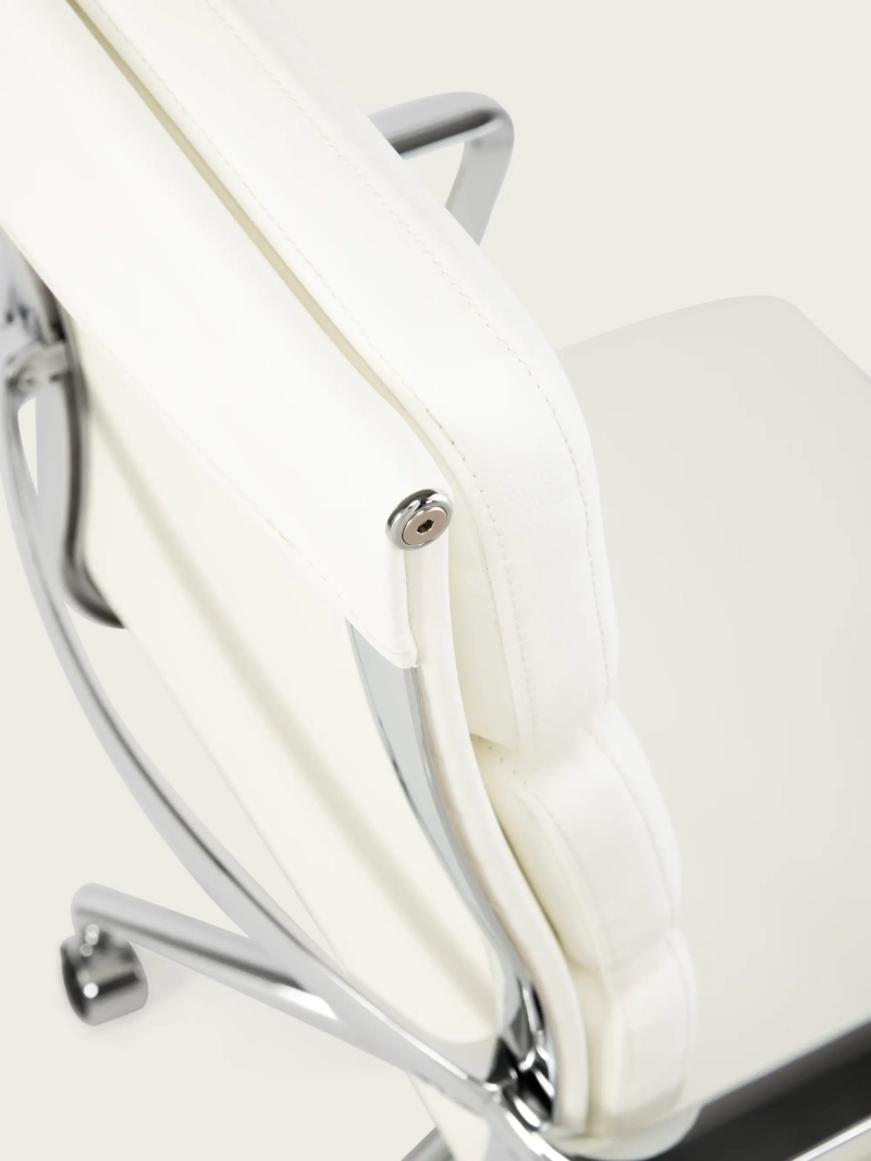 Office chair Alu S high back in eco-leather with casters | Nest Dream