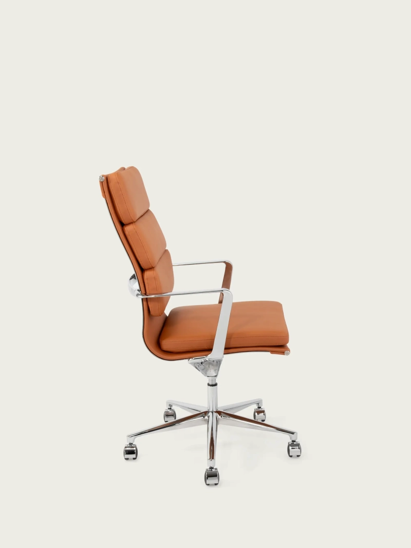 Siège de bureau Alu S à haut dossier en éco-cuir et roulettes : : Siège de bureau Alu S Nest Dream