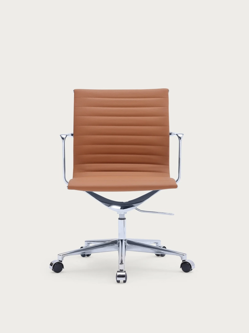 Executive ergonomisk læderkontorstol med lav ryg - Task