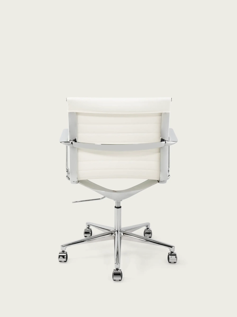 Chaise de bureau ergonomique en cuir à dossier bas - Task