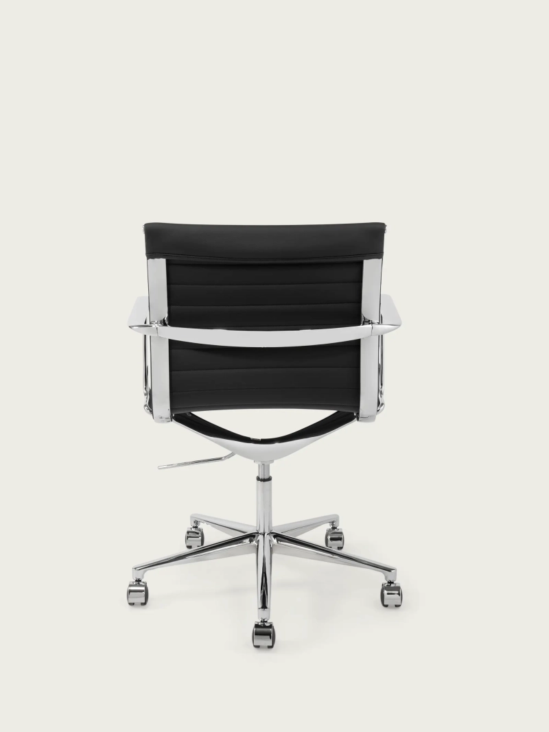 Chaise de bureau ergonomique en cuir à dossier bas - Task
