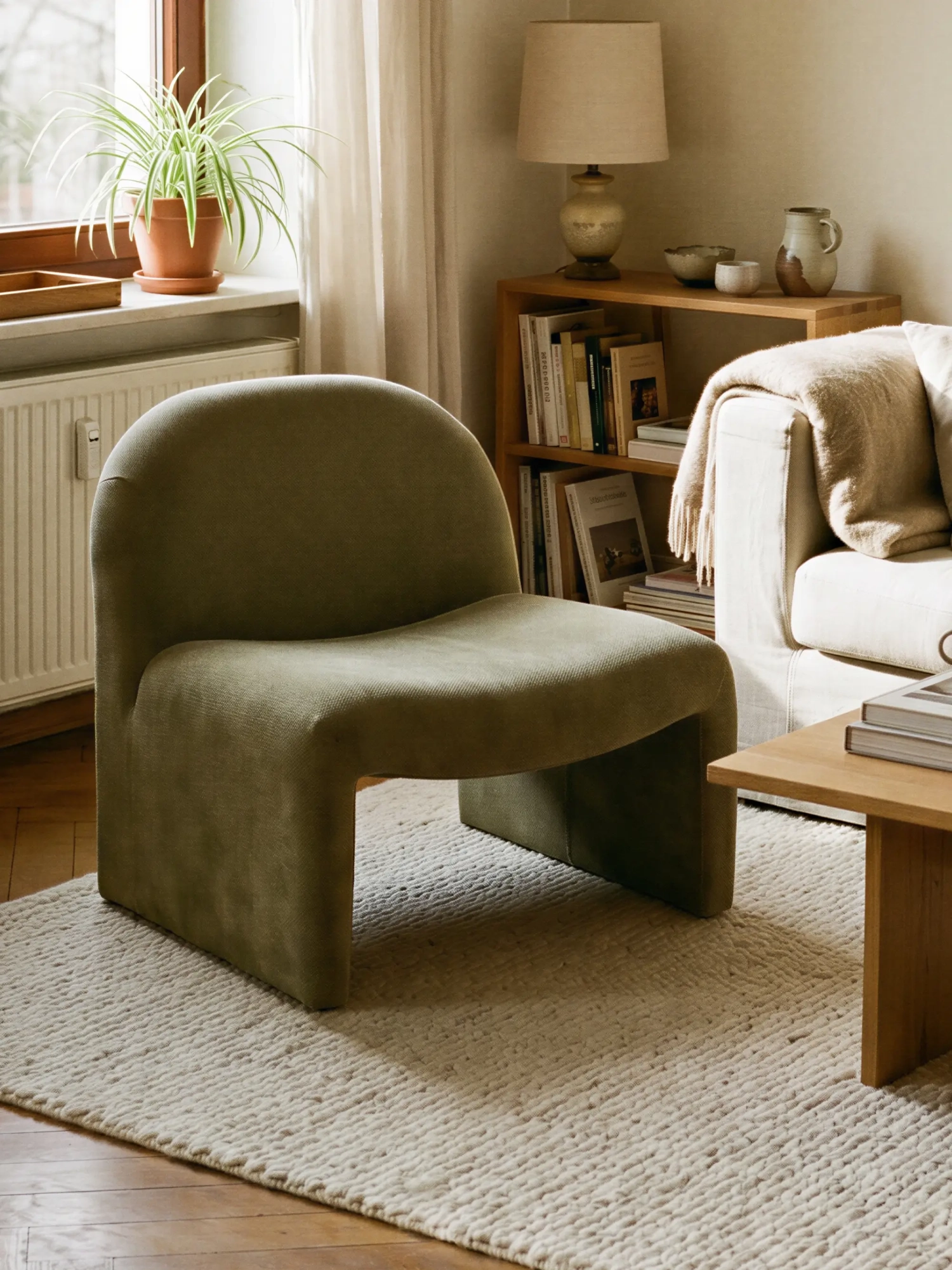 Basel fotoliu de design tapițat, stil minimalist și confortabil