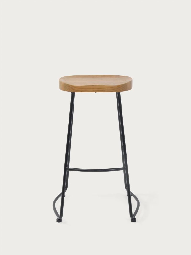 76cm Industrial High Bar Stool Portland | Aito massiivipuu