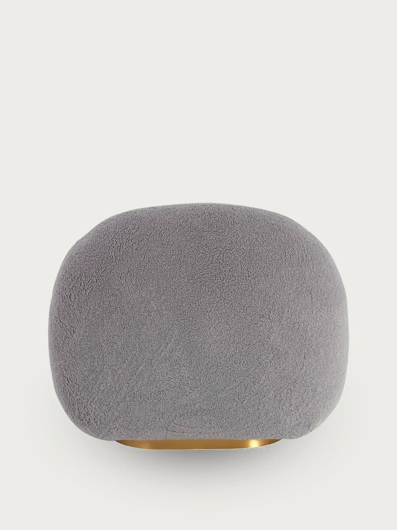 Fauteuil design Ibiza en coton, pivotant et confortable