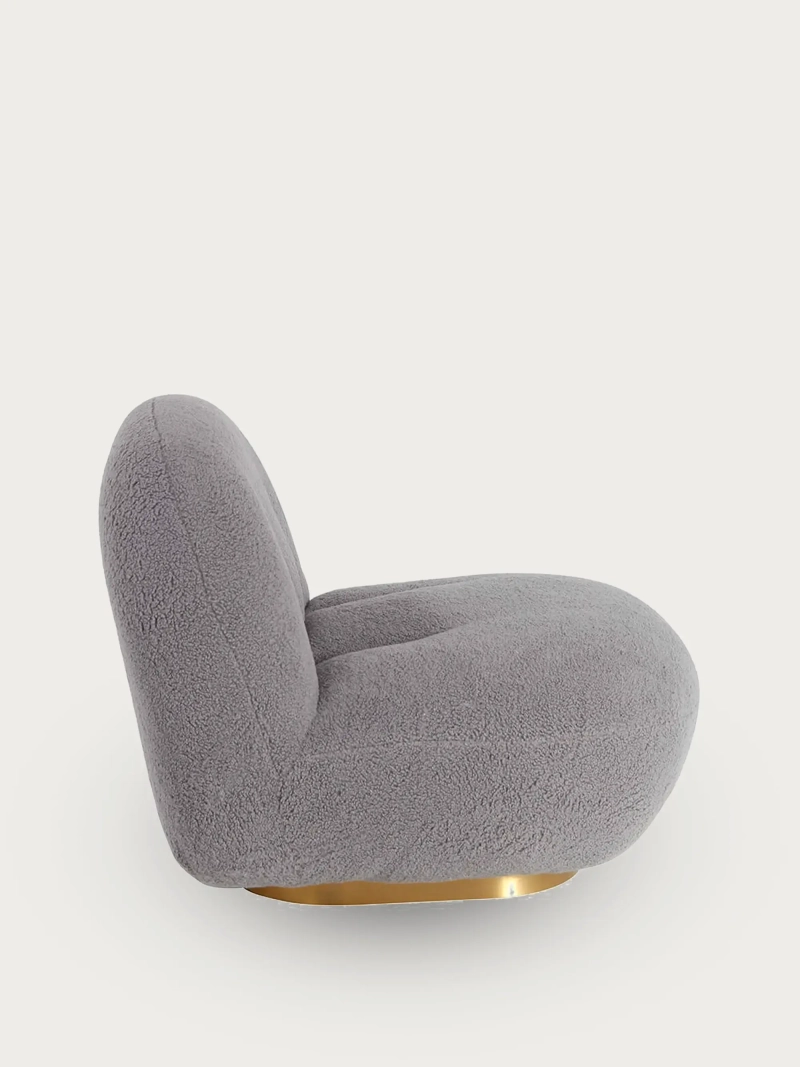 Ibiza Designer Sessel aus Baumwolle, drehbar und bequem