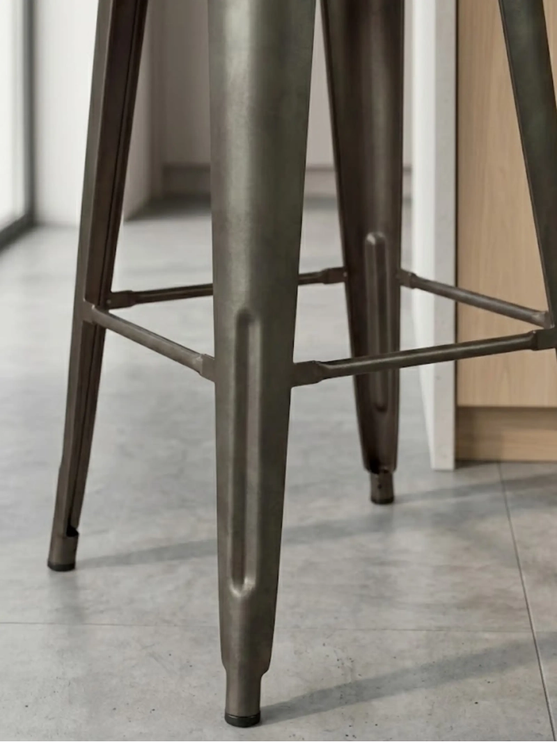 Bistro high bar stool with backrest | Stability and design