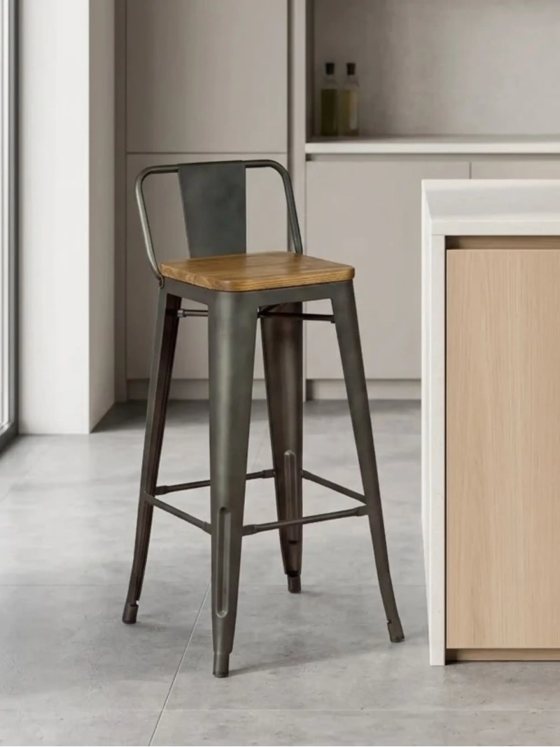 Bistro-Barhocker mit Rückenlehne | Stabilität und Design