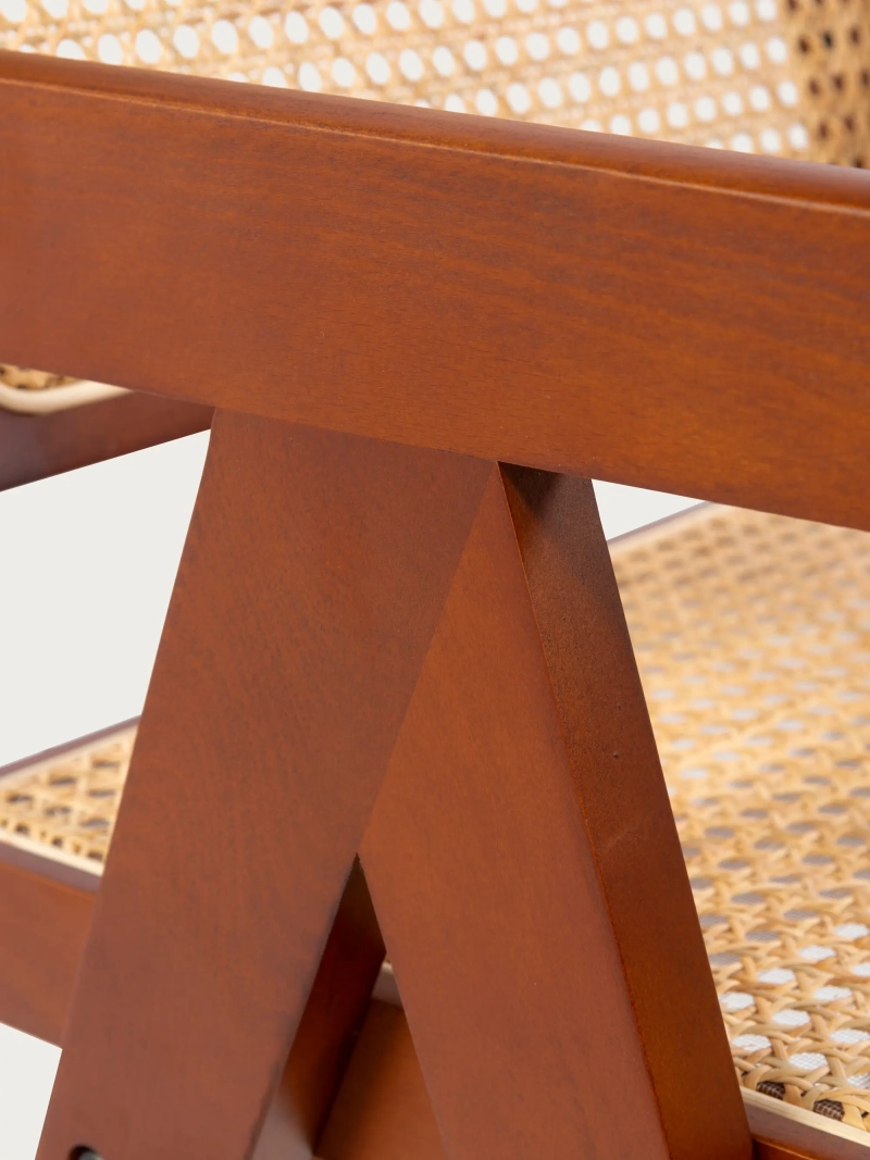 Stol Compass ask og rattan med armlæn : Nest Dream