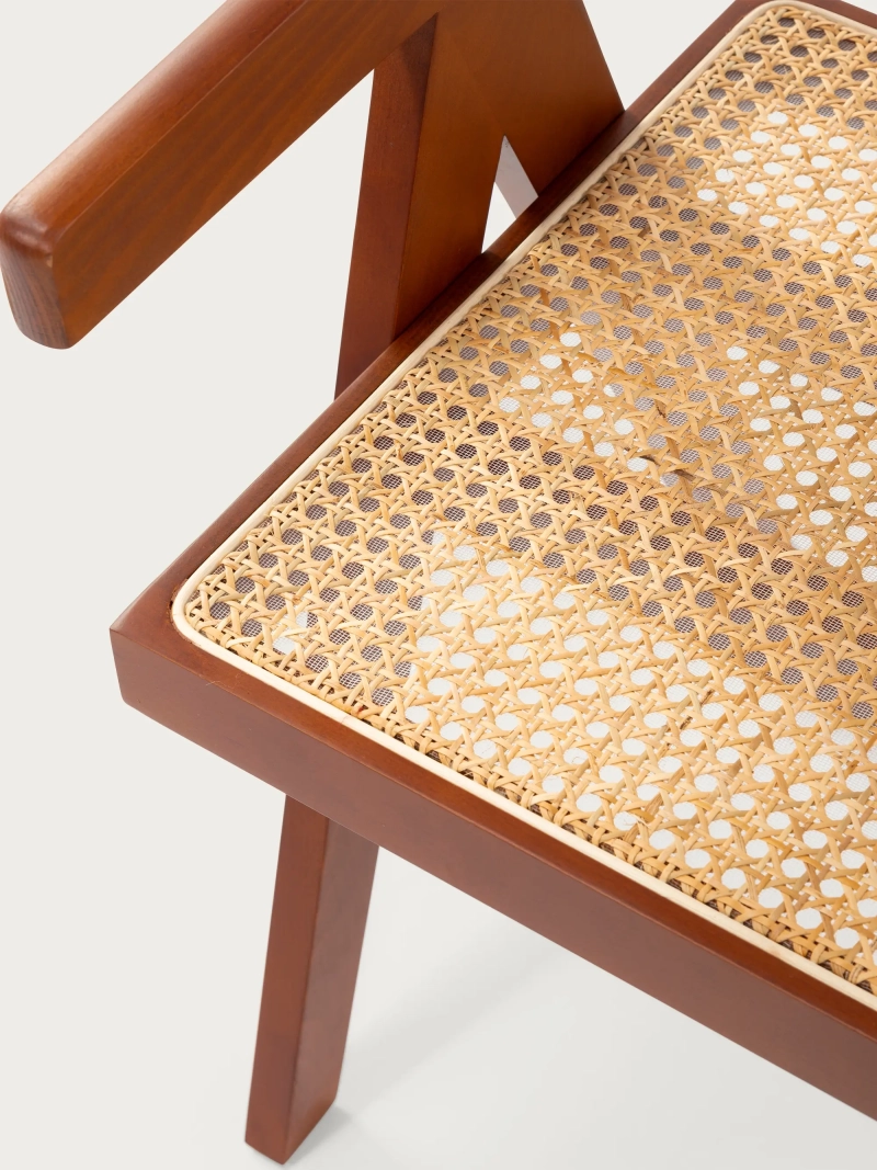 Stol Compass ask og rattan med armlæn : Nest Dream