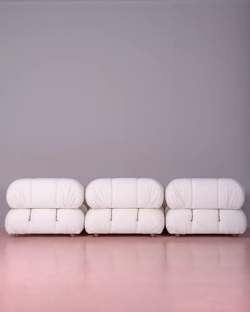 Sofa modułowa 3-częściowa tapicerowana bouclé | Darmowa dostawa