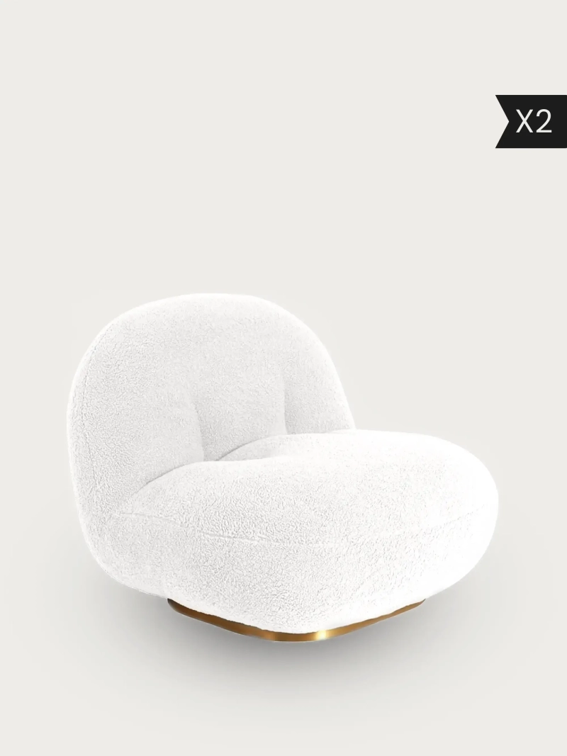 Pack de 2 Sillón de diseño para salones modernos - Pacheco x2