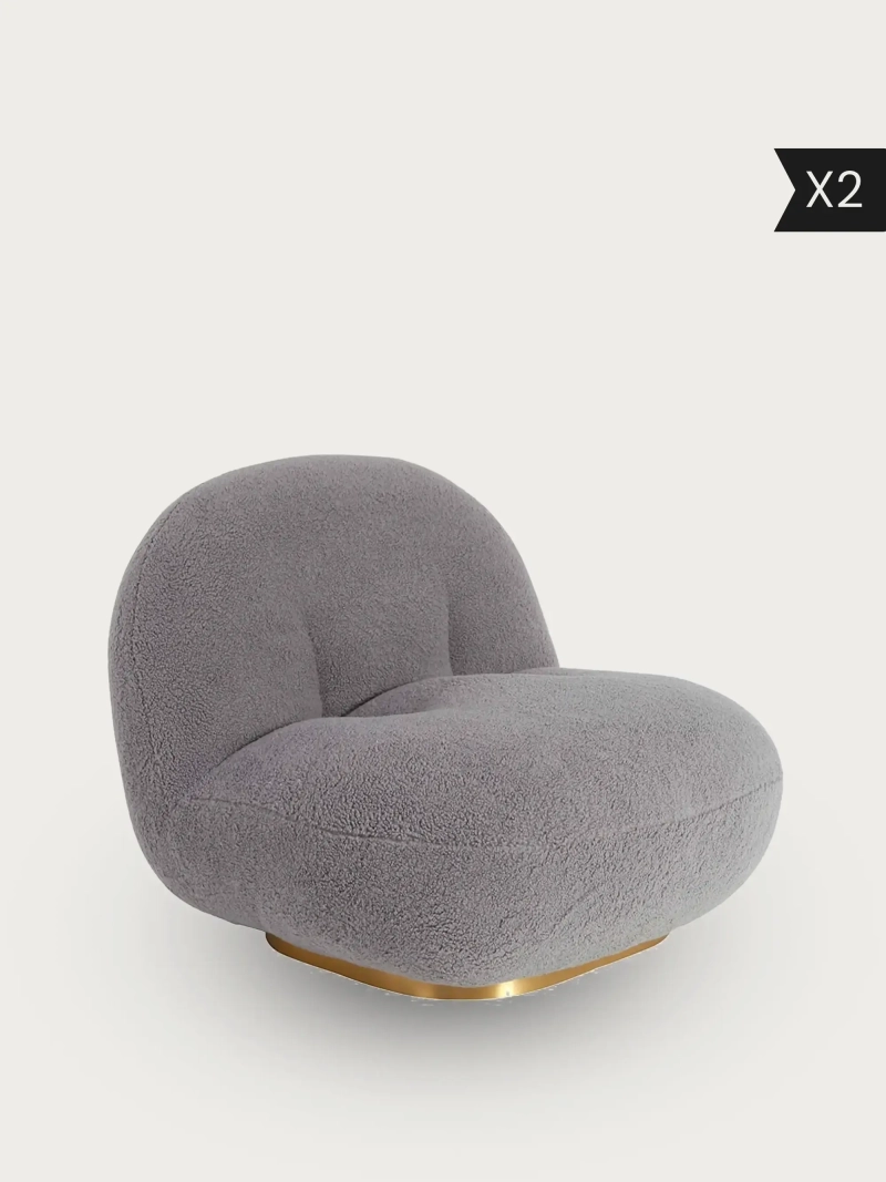 2-pack Designfåtölj för moderna vardagsrum - Pacheco x2