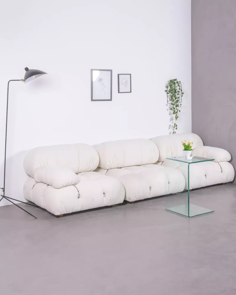 Sofa modułowa 3-częściowa tapicerowana bouclé | Darmowa dostawa