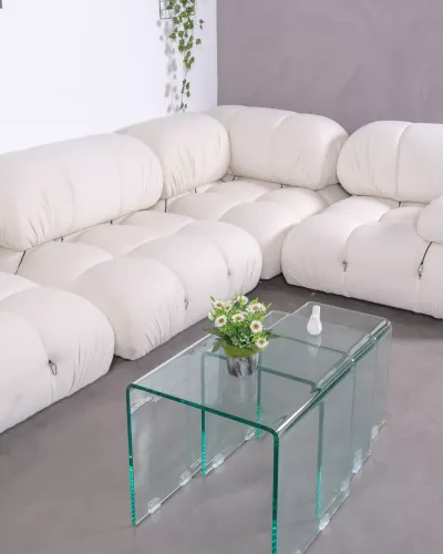 4-częściowa sofa modułowa w kształcie litery „L” | Darmowa dostawa