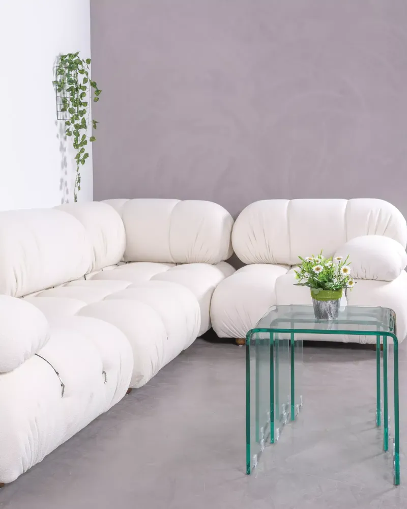 4-częściowa sofa modułowa w kształcie litery „L” | Darmowa dostawa