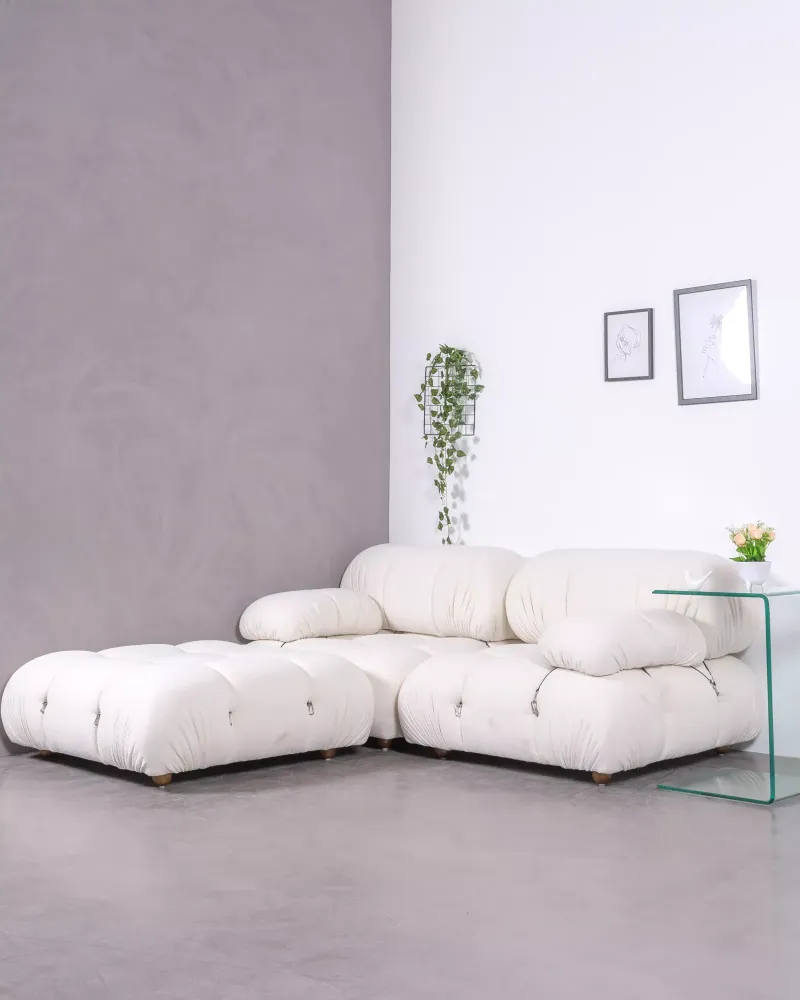 Divano componibile 3 pezzi con chaise longue | Spedizione gratuita