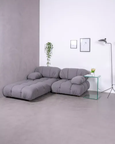 Divano componibile 3 pezzi con chaise longue | Spedizione gratuita