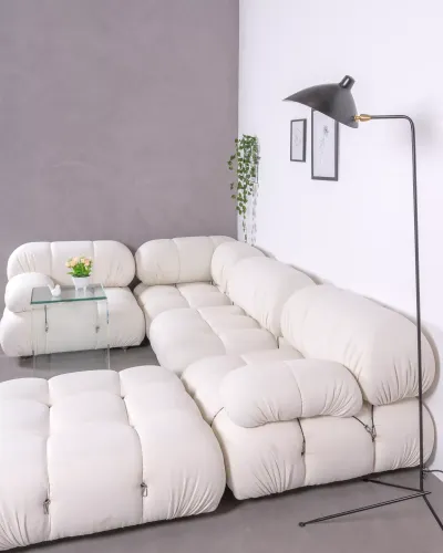 5-częściowa sofa modułowa z szezlongiem w kształcie litery U | Darmowa dostawa