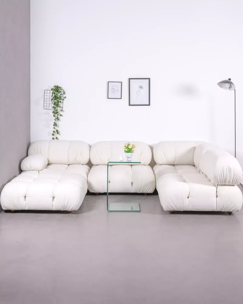 5-częściowa modułowa sofa narożna w kształcie litery U | Nest Dream