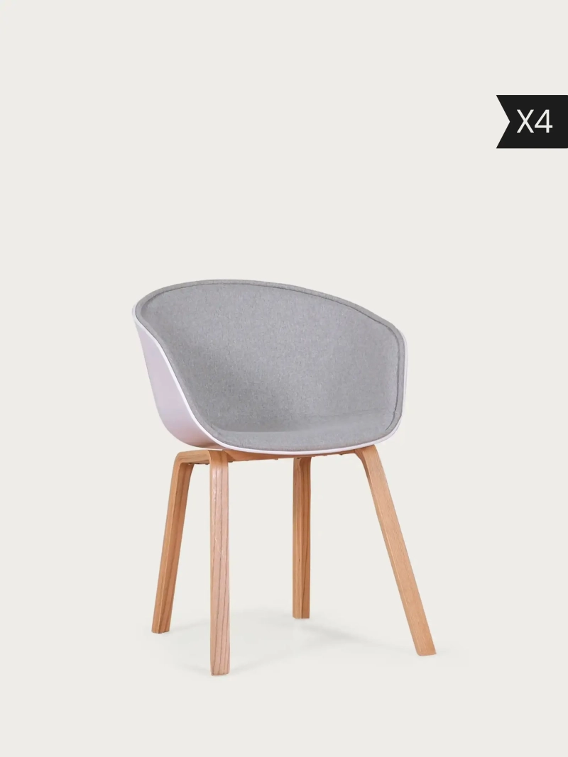 4-pak Spisebordsstol i skandinavisk design Daxer x4