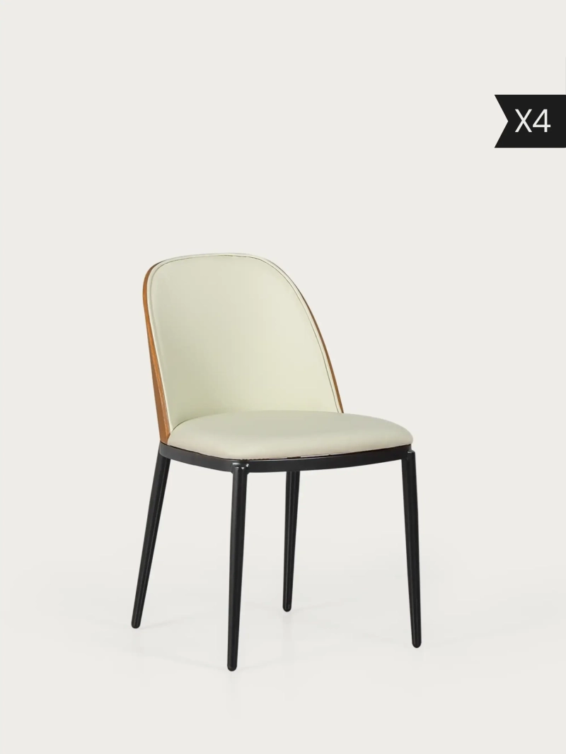4 kpl Pehmustettu design-ruokailutuoli - Cottage x4