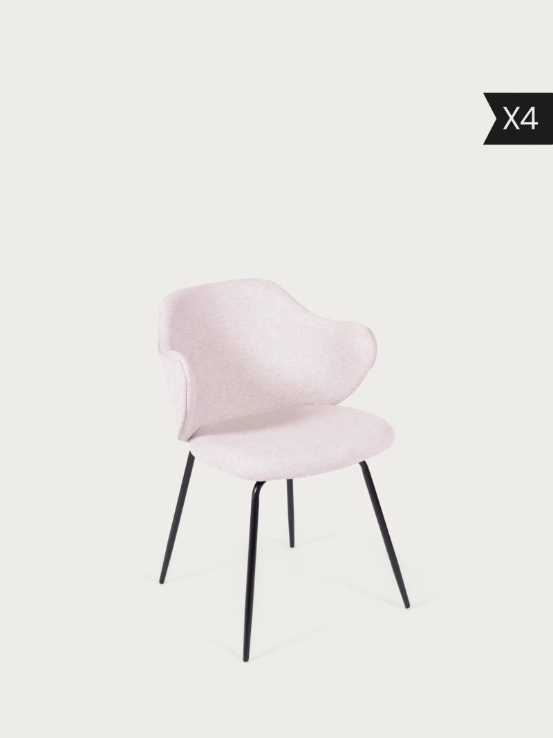 Conjunto de 4 Cadeira de design estofada - Hope x4