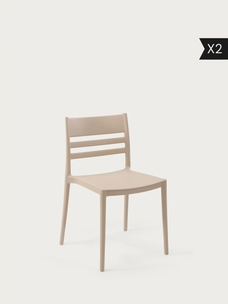 2-pak Sæt med 2 stabelbare spisestole – Creta x2 NEST DREAM - 46