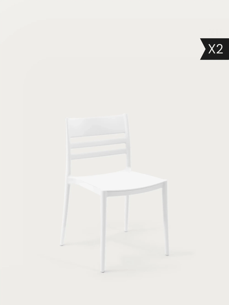 2-pak Sæt med 2 stabelbare spisestole – Creta x2 NEST DREAM - 47