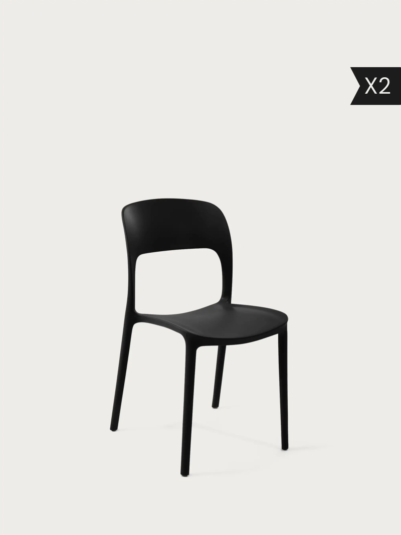 2-pak Sæt med 2 plaststole, der egner sig til udendørs brug – Pavilon x2 NEST DREAM - 54