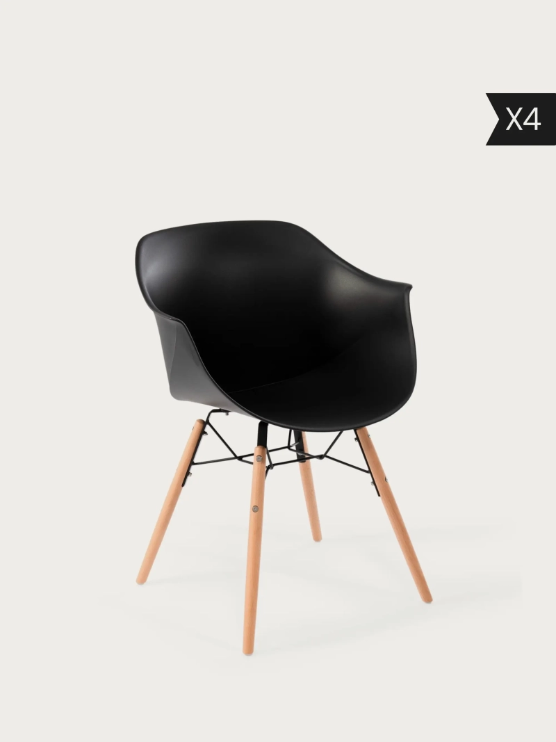 4-pak Designer-spisebordsstol - Temu x4