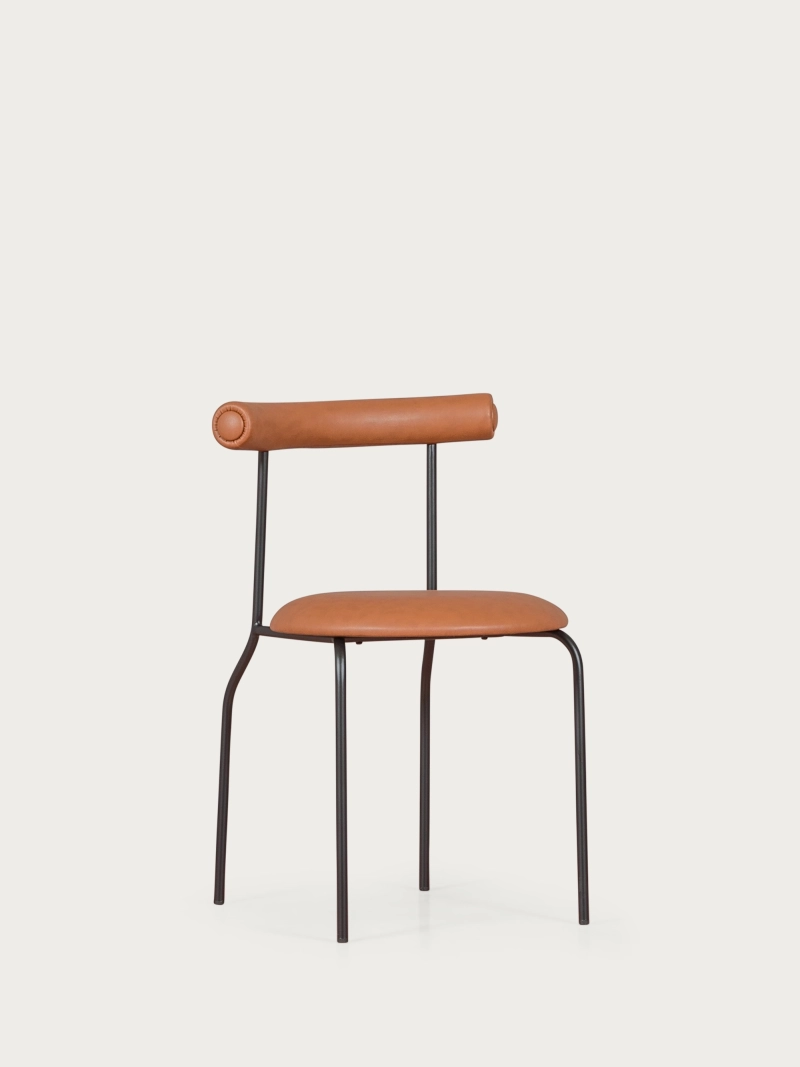 Spisebordsstol i industriel stil betrukket med øko-læder Elbow NEST DREAM - 1