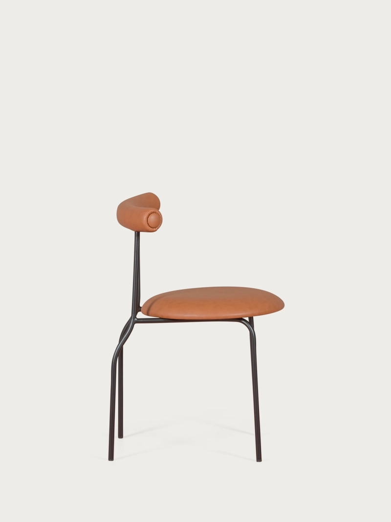 Scaun în stil industrial tapițat în piele ecologică - Elbow NEST DREAM - 1
