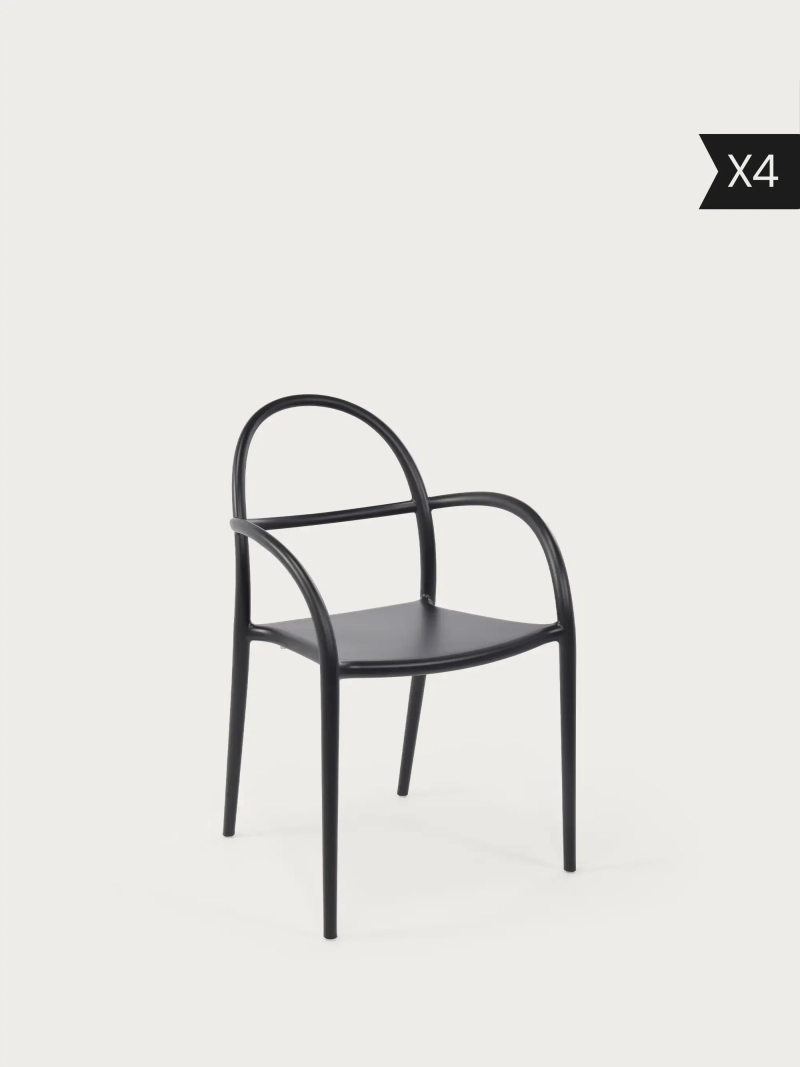 4-pak Udendørs stabelbar designstol - Masters x4