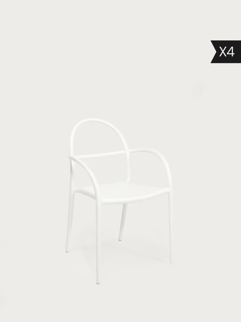 4-pak Udendørs stabelbar designstol - Masters x4
