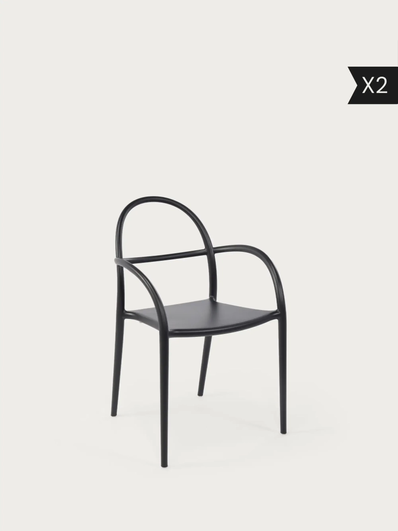 2-pak Udendørs stabelbar designstol - Masters x2