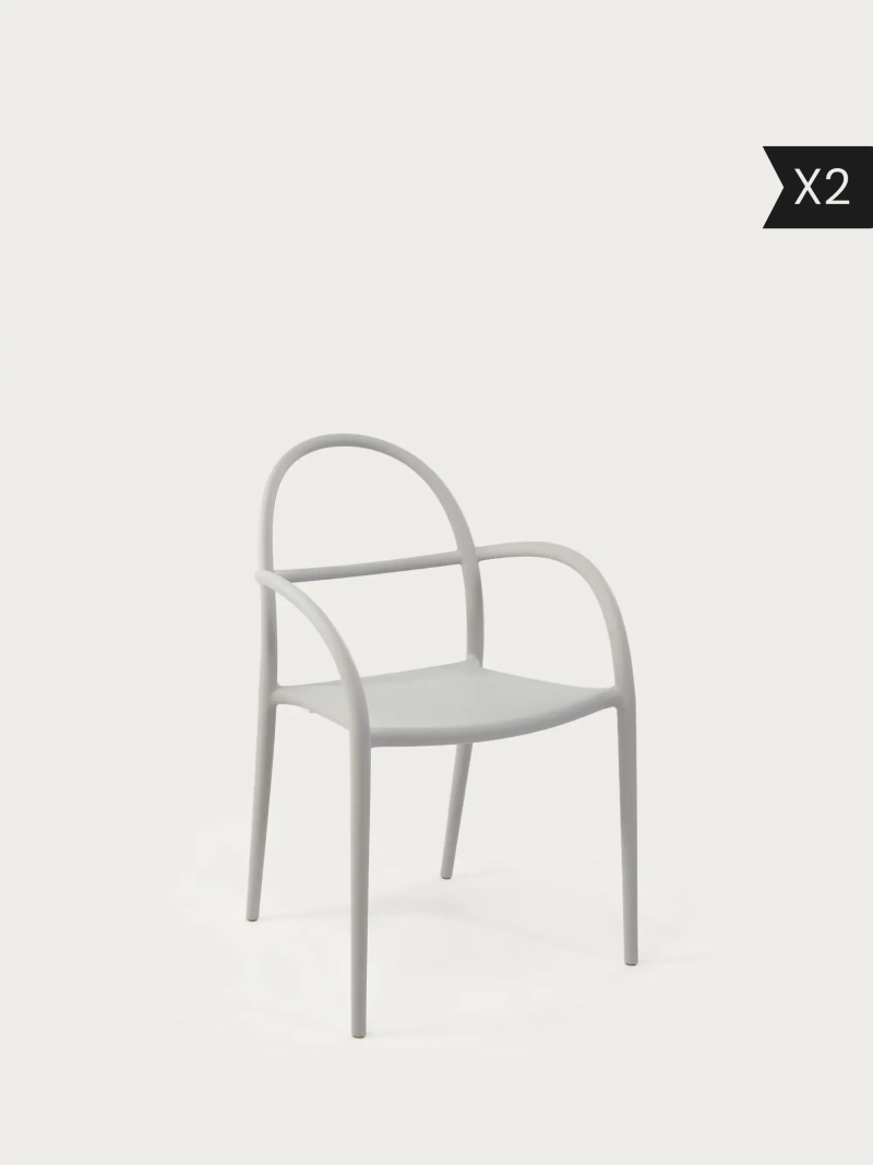 2-pak Udendørs stabelbar designstol - Masters x2