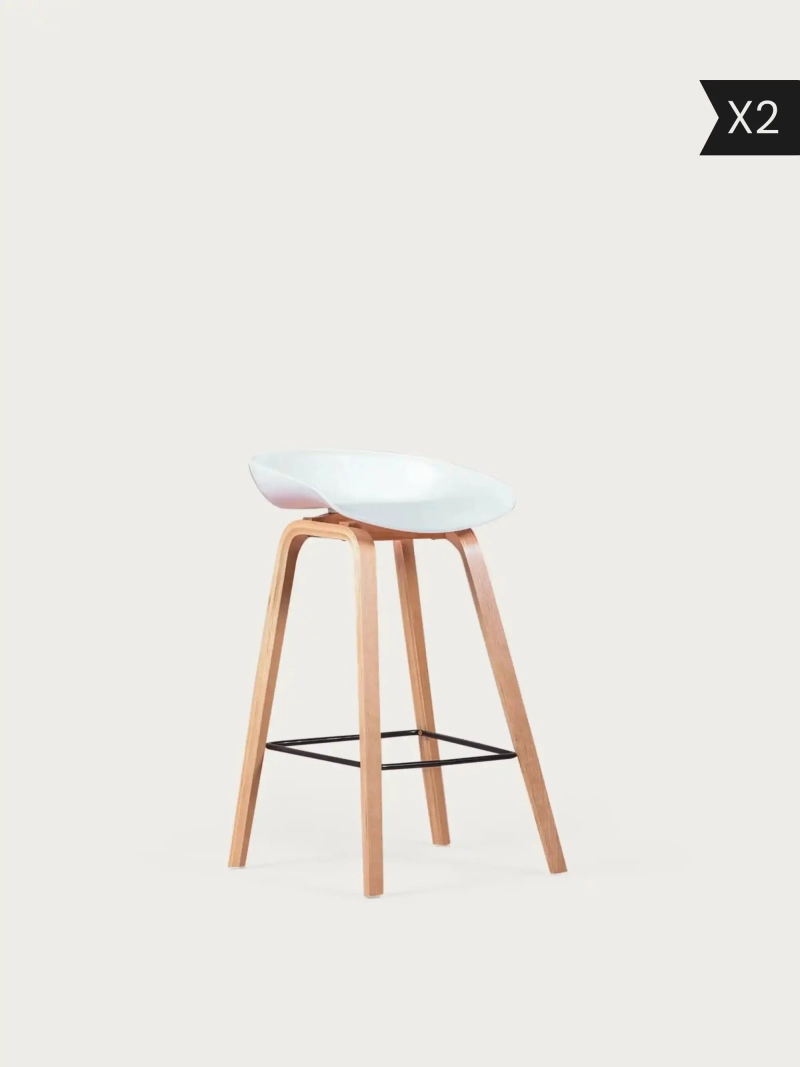 2-pak Skandinavisk træskammel (63 cm) Daxer x2